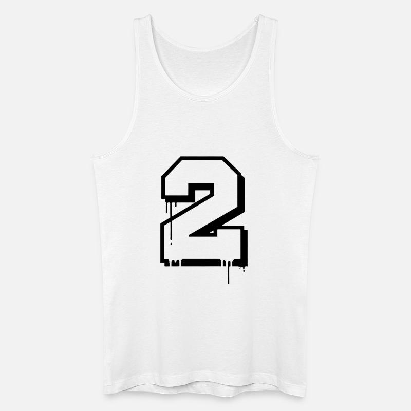 Graffiti Nummer 2 Urban Kunst Design - Männer Bio Tank Top - Weiß