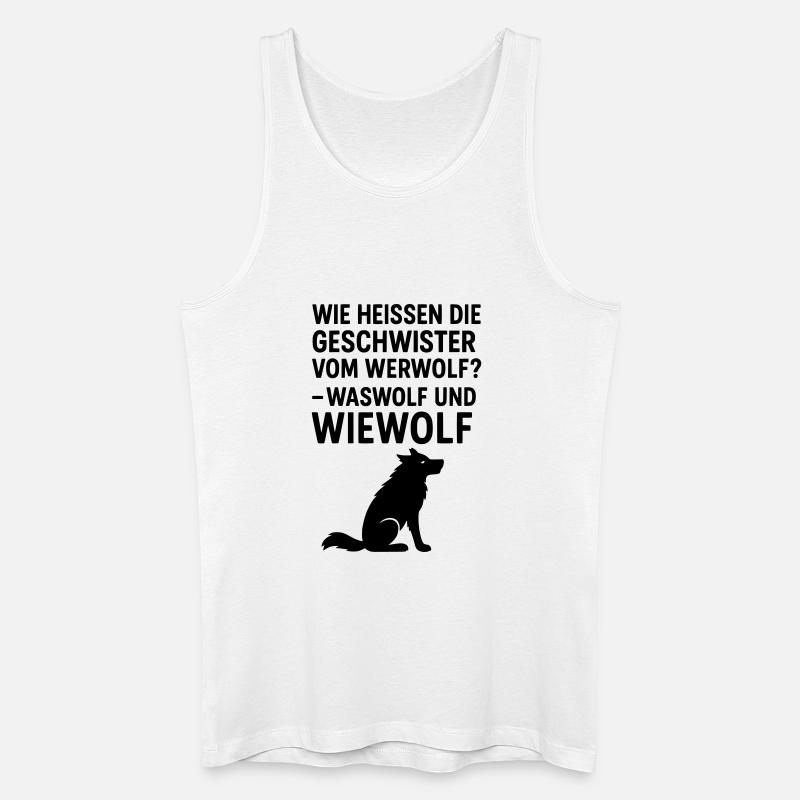 werwolf witziger spruch kinder grundschule - Männer Bio Tank Top - Weiß