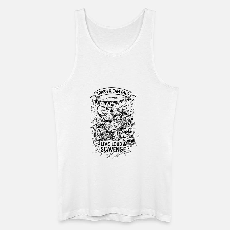Trash and Jam Pals - Männer Bio Tank Top - Weiß