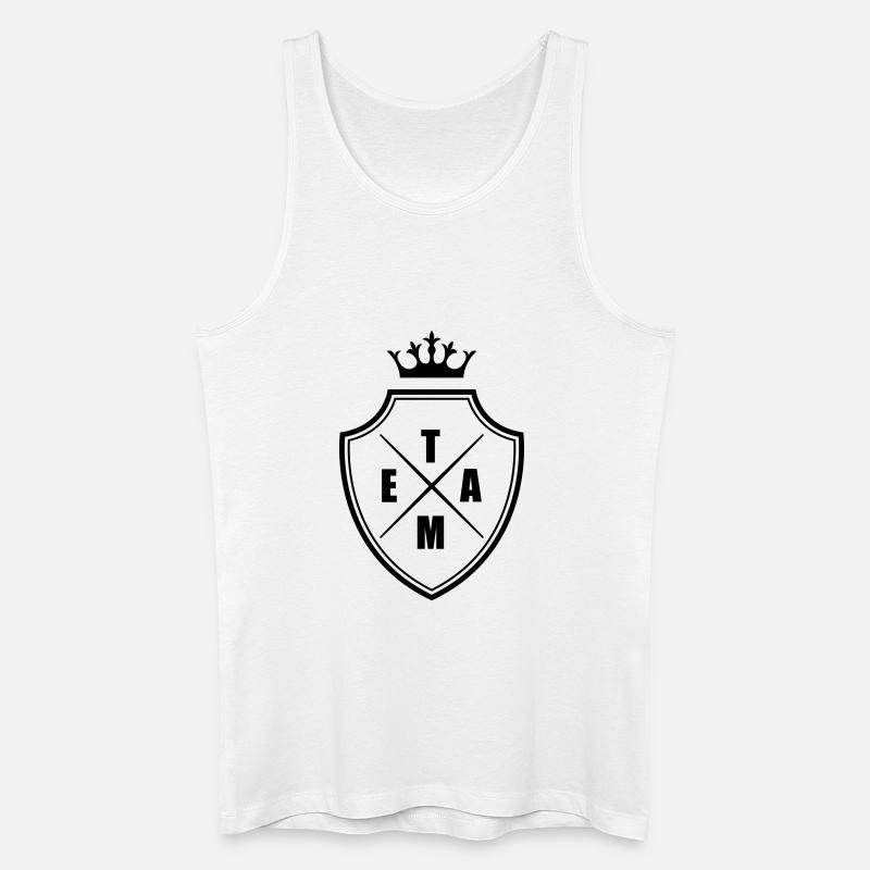 Team Wappen Crest - Männer Bio Tank Top - Weiß