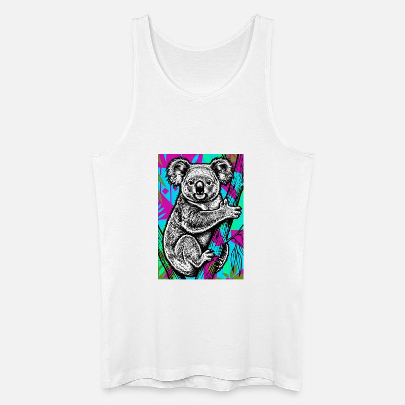 Koala - Männer Bio Tank Top - Weiß