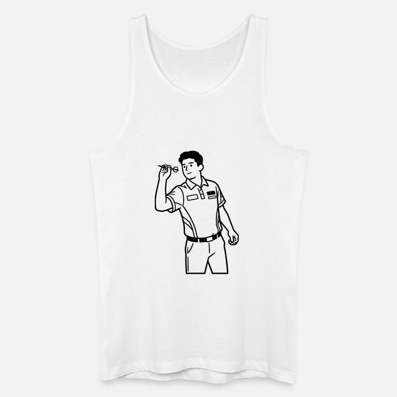 Darts - Männer Bio Tank Top - Weiß