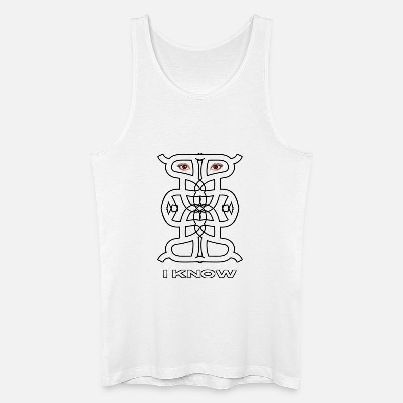 I Know - Abstract Symbolic Observer - Men’s Organic Tank Top - white