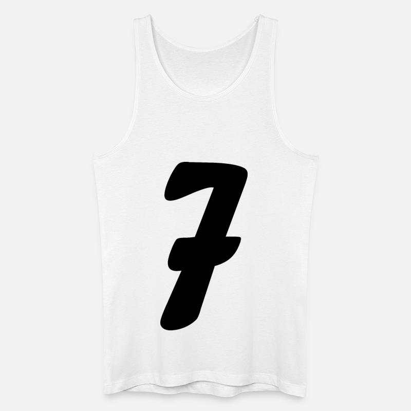 7 - Männer Bio Tank Top - Weiß