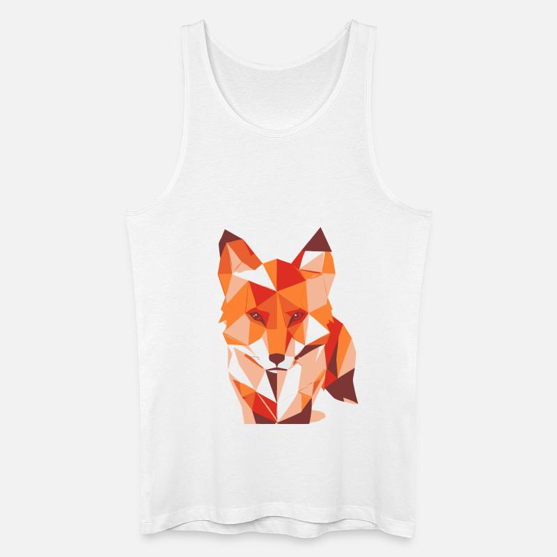 Fuchs ,Geometrisch , illustration,abstrakt,orange - Männer Bio Tank Top - Weiß