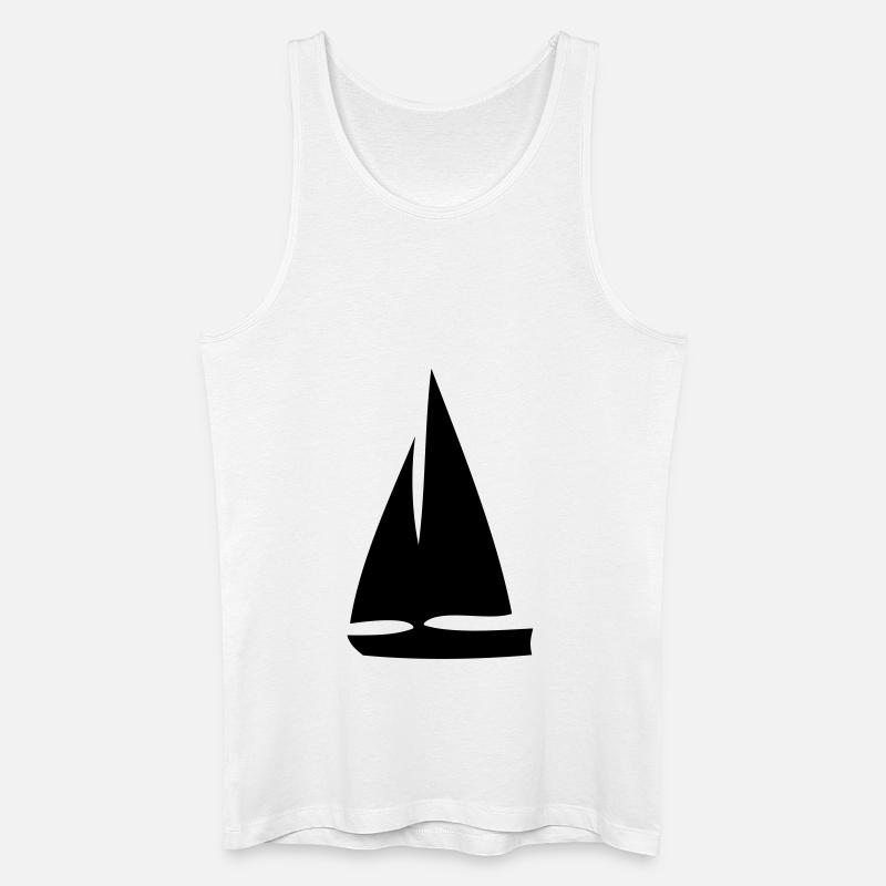 Segelboot - Männer Bio Tank Top - Weiß