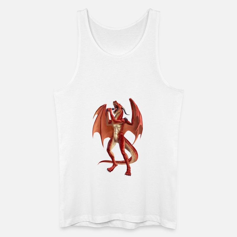 Singing Dragon - Männer Bio Tank Top - Weiß