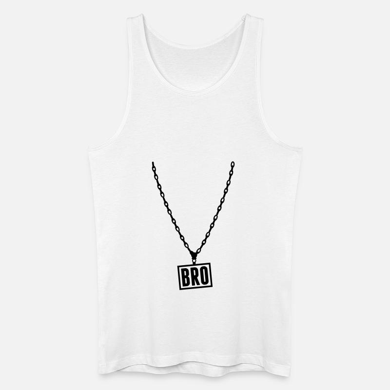 chain_bro_bo1 - Männer Bio Tank Top - Weiß