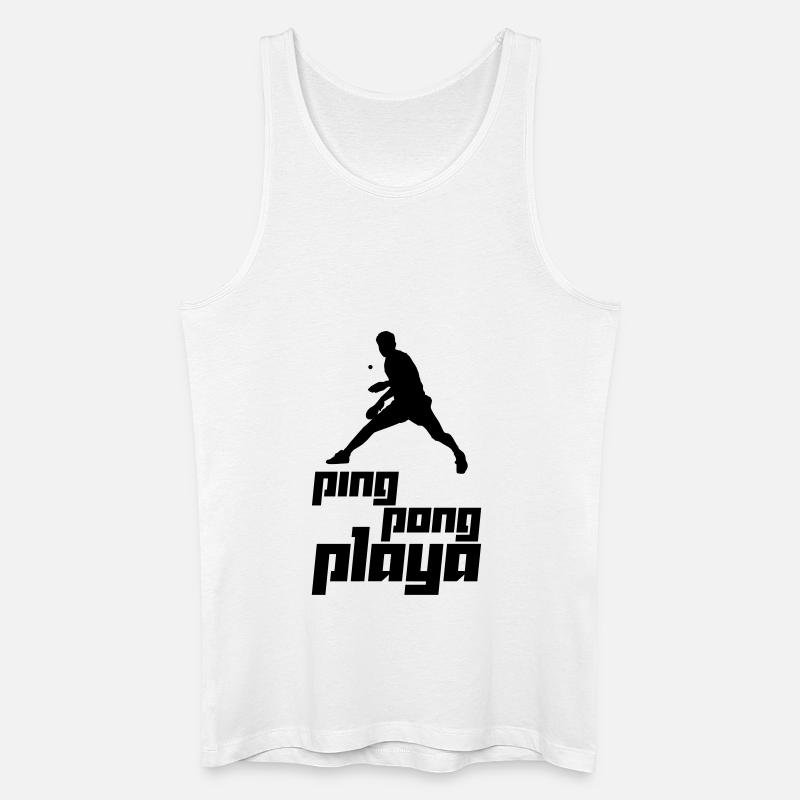 Ping Pong Playa (Vector) - Männer Bio Tank Top - Weiß