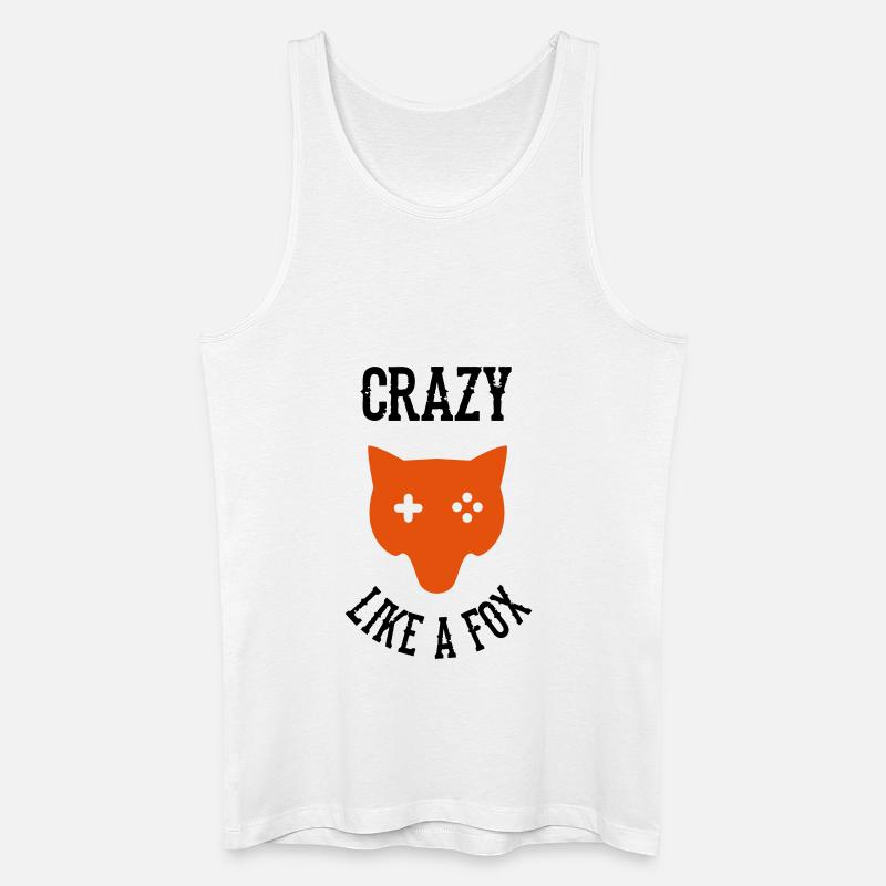 Crazy Like a FOX - Männer Bio Tank Top - Weiß