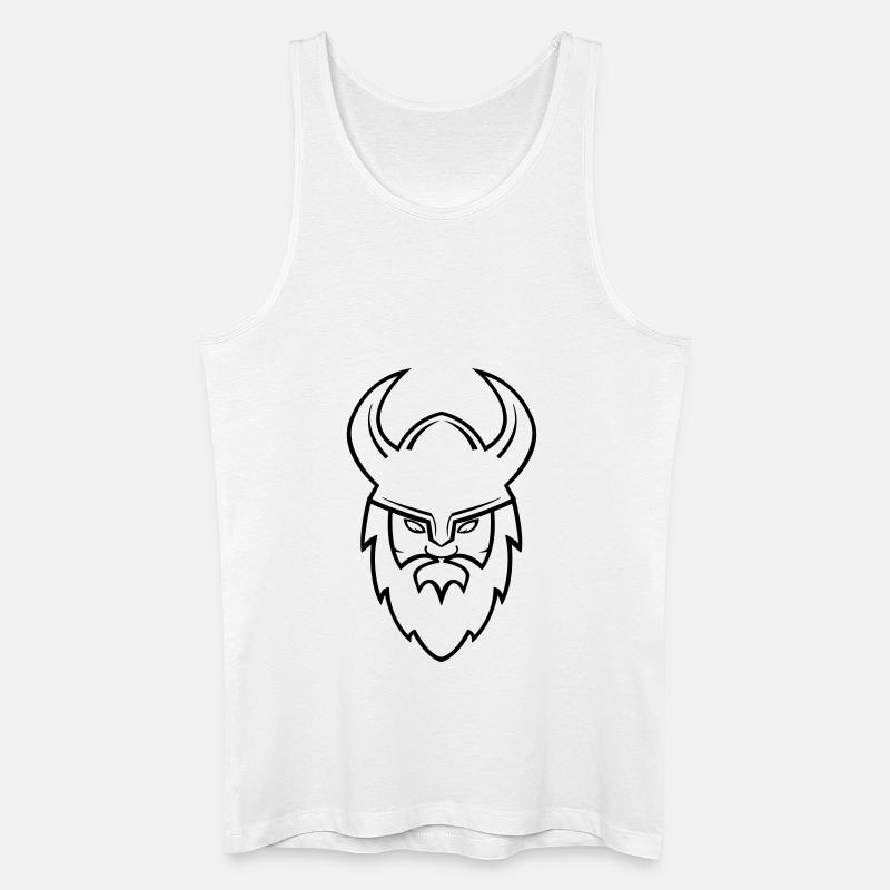 wikinger_001 - Männer Bio Tank Top - Weiß