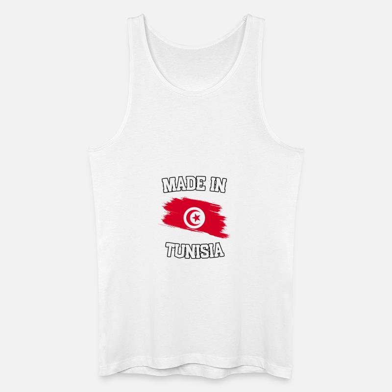 Made in Tunisia - Männer Bio Tank Top - Weiß