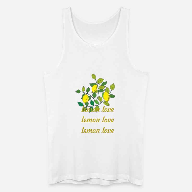 lemon love - Männer Bio Tank Top - Weiß
