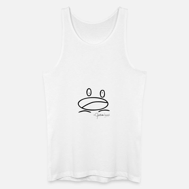 Froskmini - Ranunculus Oophagus - Økologisk singlet for menn - hvit