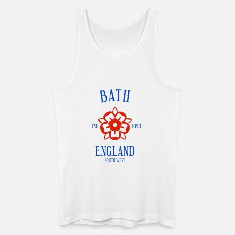 BATH England - Männer Bio Tank Top - Weiß