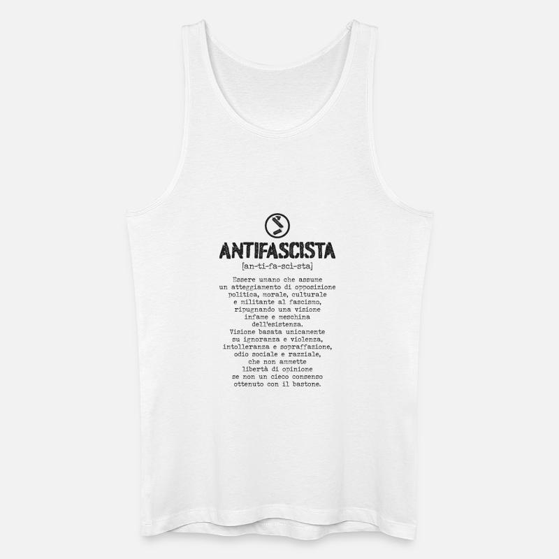 Définition antifasciste - Débardeur bio Homme - blanc