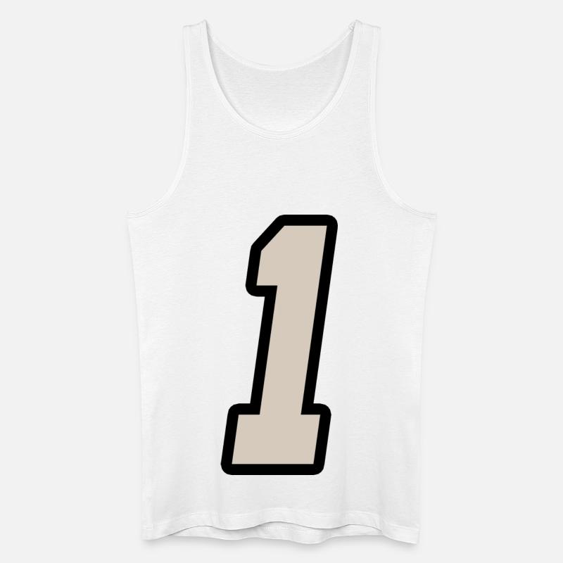 Nummer Eins 1 - Männer Bio Tank Top - Weiß