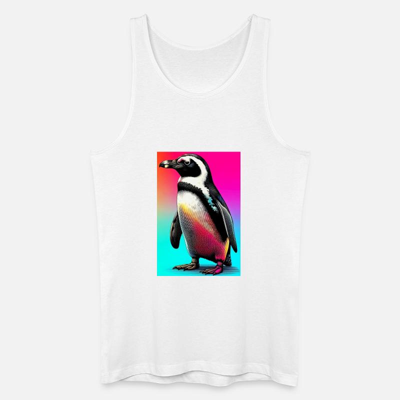 Pinguin - Männer Bio Tank Top - Weiß