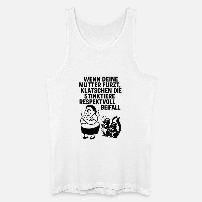 deine mutter witz furz stinktier - Männer Bio Tank Top - Weiß