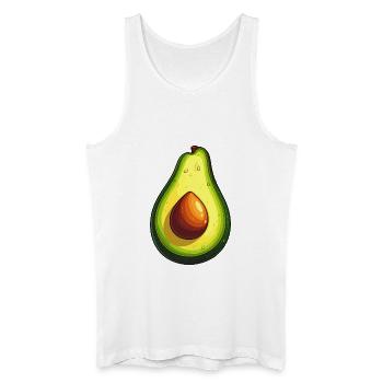 Avocado - Männer Bio Tank Top - Weiß - Vorne
