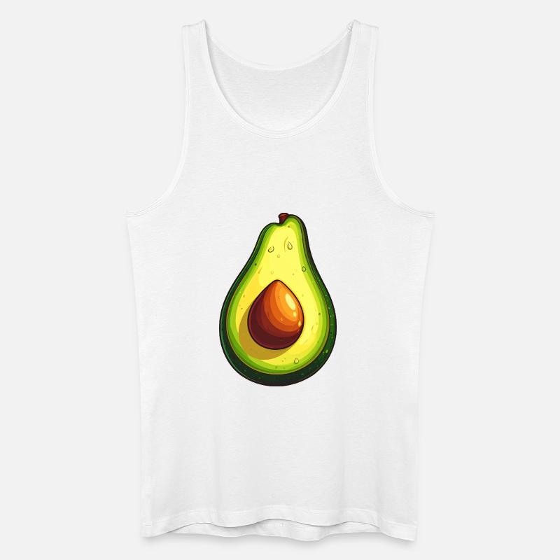 Avocado - Økologisk tanktop til mænd - hvid