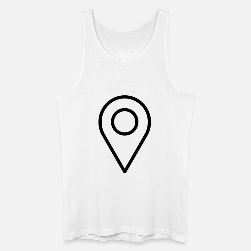 localisation - Débardeur bio Homme - blanc