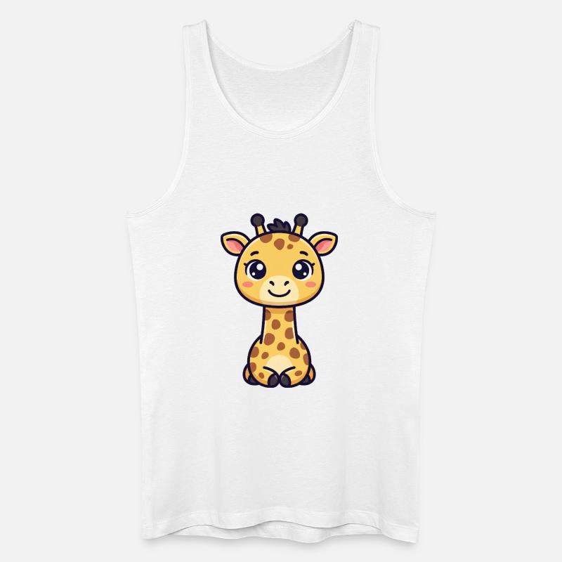 Chibi Giraffe - Men’s Organic Tank Top - white