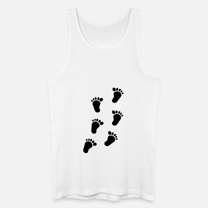 babyfüße - Männer Bio Tank Top - Weiß