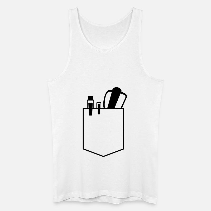 tasche mit brille nerd - Männer Bio Tank Top - Weiß