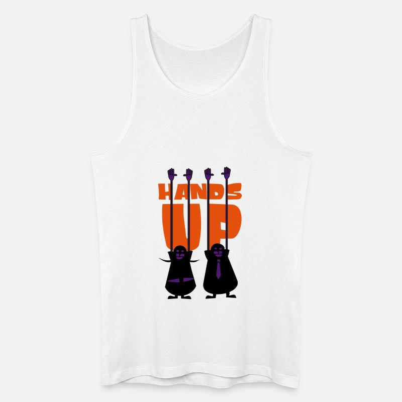 Hands-Up - Männer Bio Tank Top - Weiß