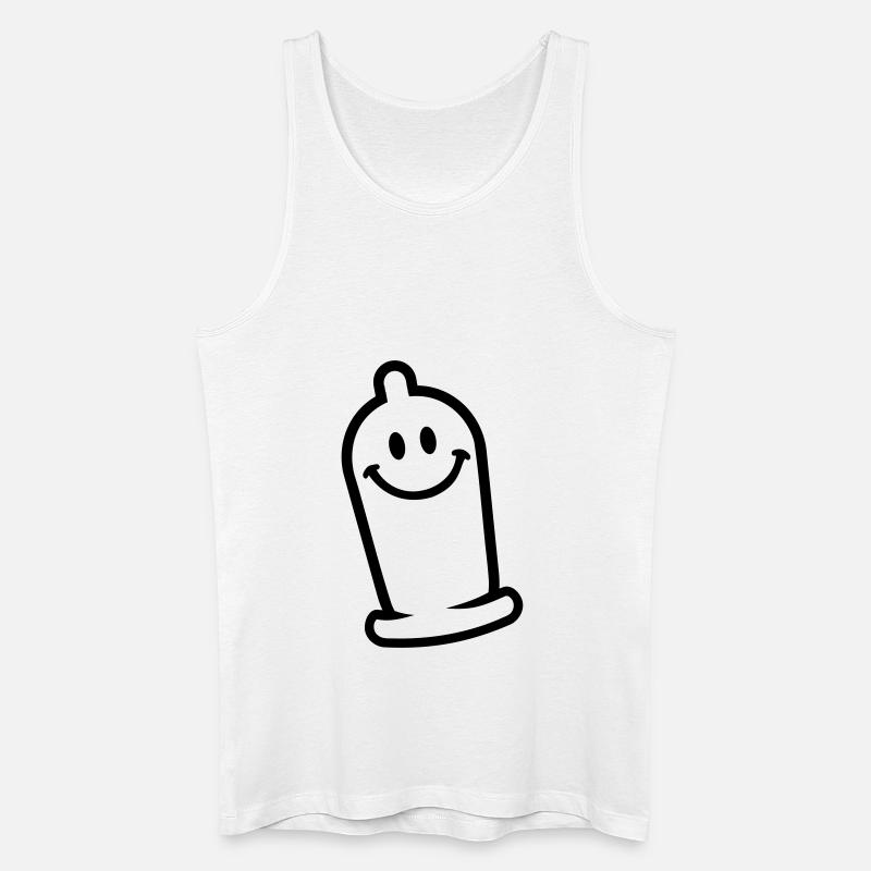 Kondom - Männer Bio Tank Top - Weiß