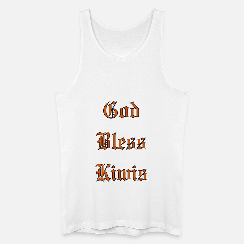GodBlessKiwis - Männer Bio Tank Top - Weiß