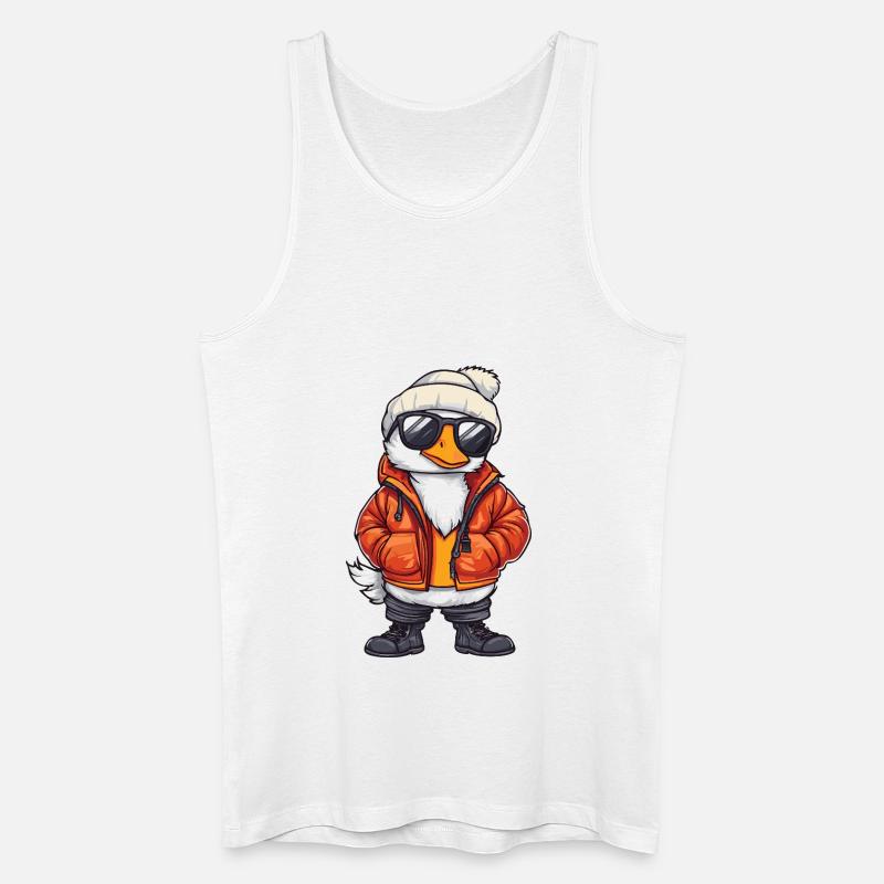 Goose Cool Comic - Men’s Organic Tank Top - white