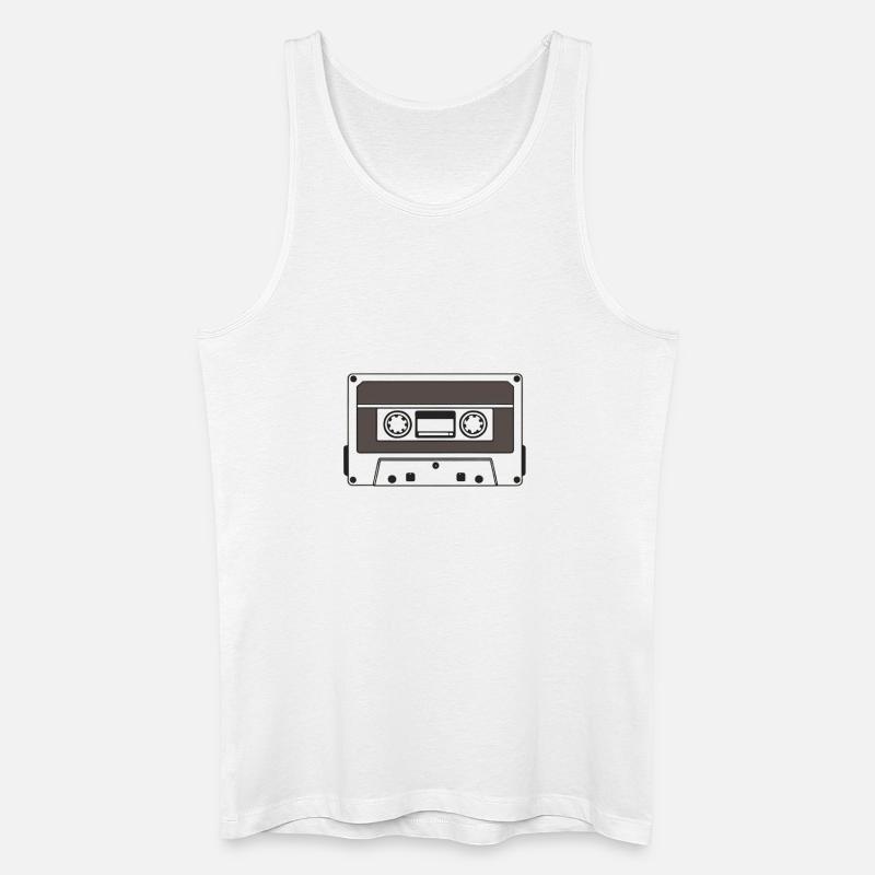 Kassette - Männer Bio Tank Top - Weiß