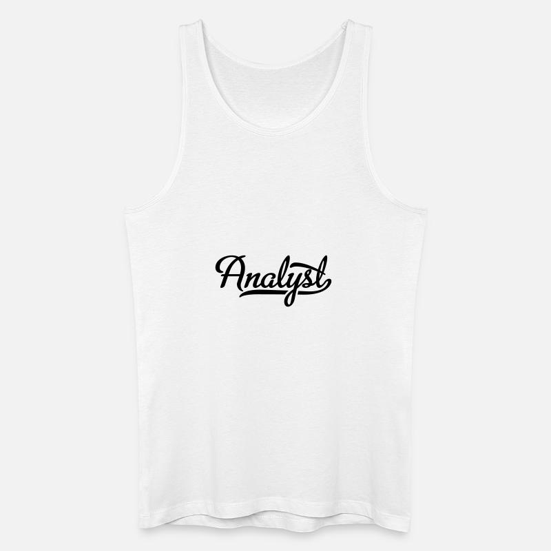ANALYST - Männer Bio Tank Top - Weiß