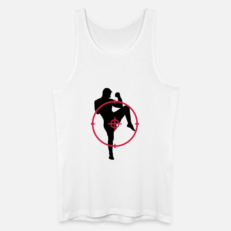 Kickboxen / Kickboxing / Kickboxer / Kick Boxing - Männer Bio Tank Top - Weiß