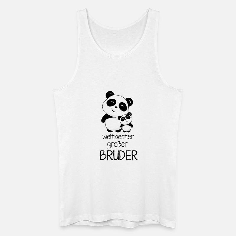 Weltbester grosser Bruder - Männer Bio Tank Top - Weiß