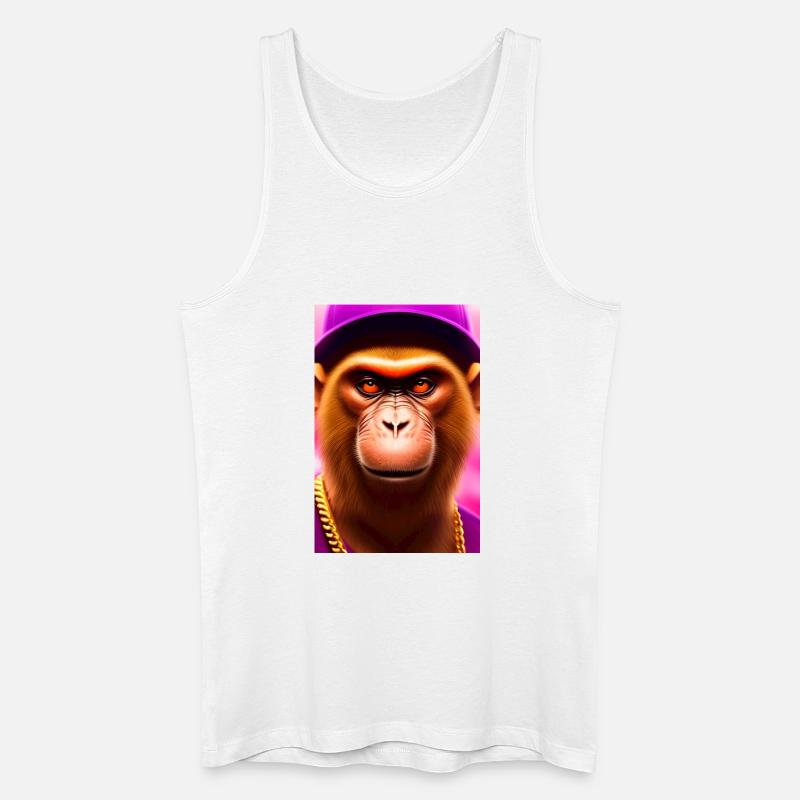 Cooler Affe - Männer Bio Tank Top - Weiß
