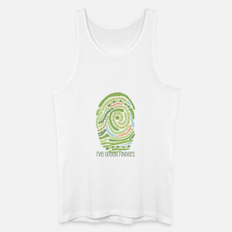 Garten-Fingerabdruck - Männer Bio Tank Top - Weiß