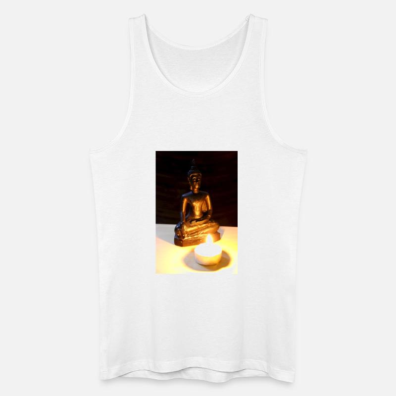 buddha Poster - Männer Bio Tank Top - Weiß