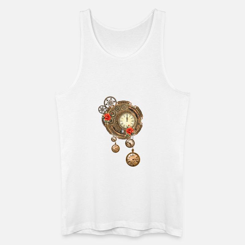 Wunderbare Steampunk-Uhr - Männer Bio Tank Top - Weiß