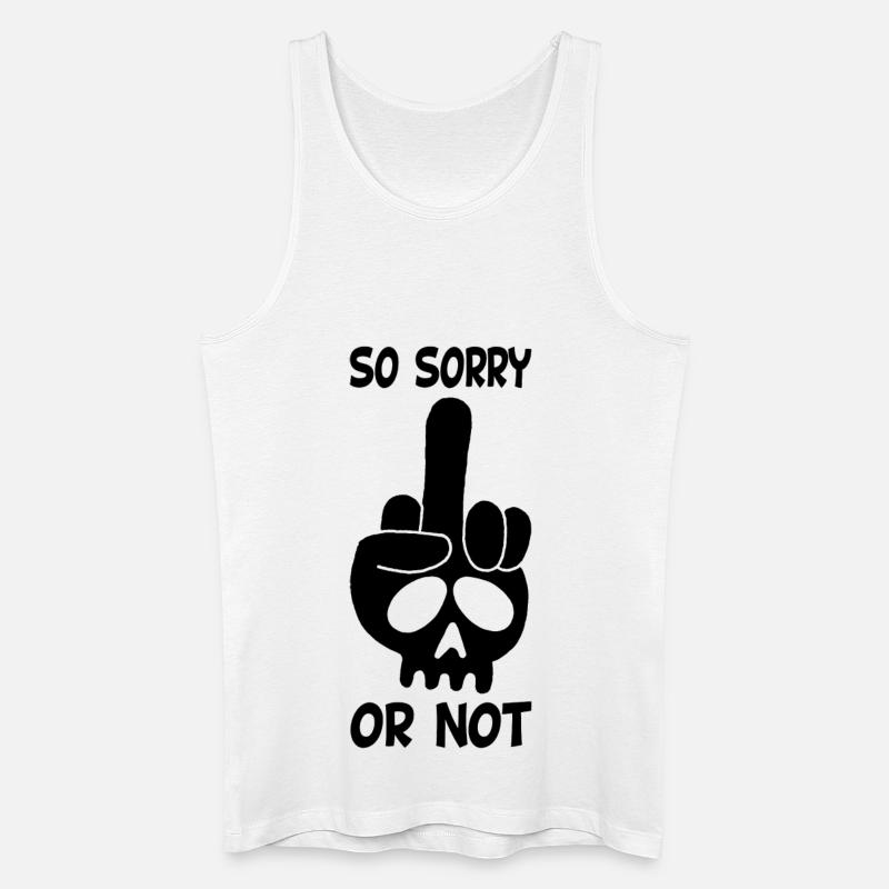 Unhöflicher schwarzer Schädel - Männer Bio Tank Top - Weiß