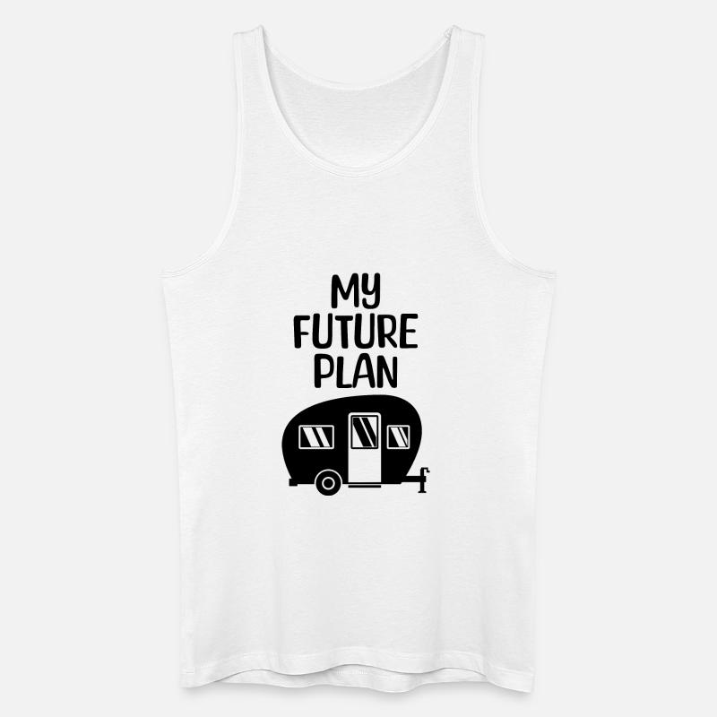 Wohnwagen Statement Camping Wanderer Chillen - Männer Bio Tank Top - Weiß