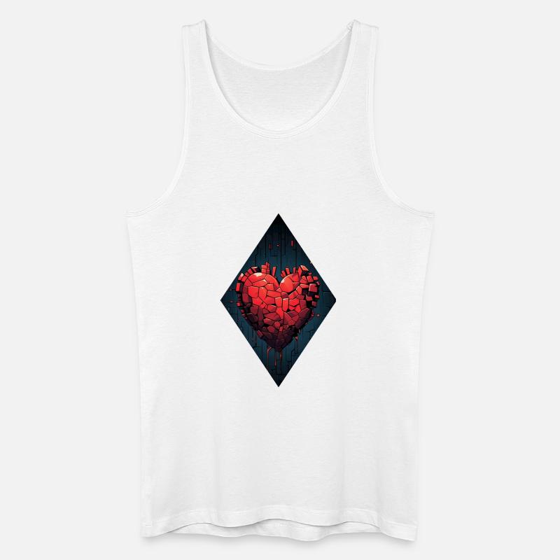 Wiedergeburt eines Herzens - Männer Bio Tank Top - Weiß