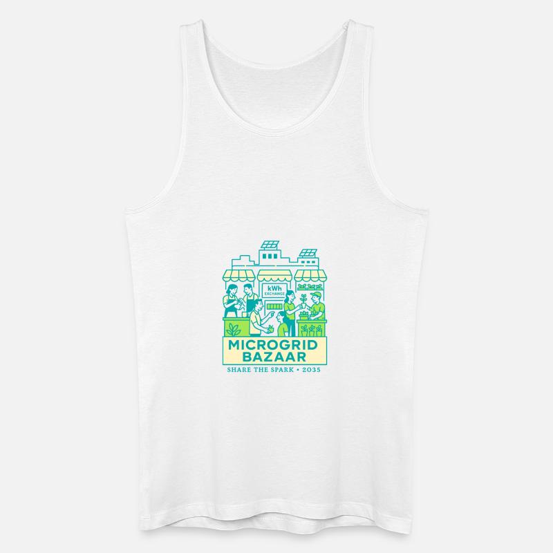 Microgrid Bazaar - Männer Bio Tank Top - Weiß