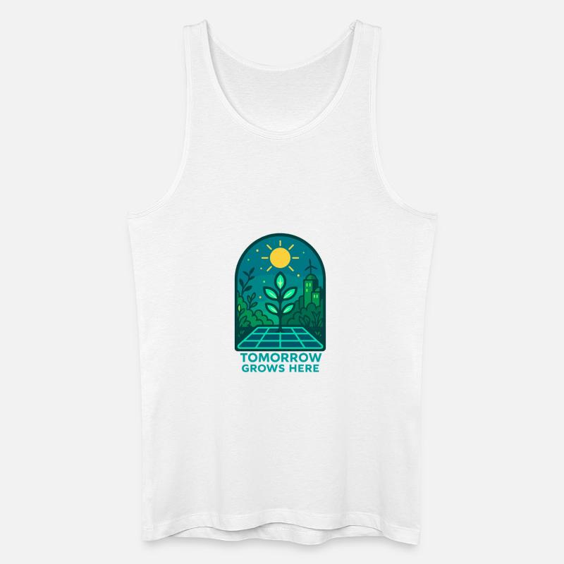 Tomorrow Grows Here - Männer Bio Tank Top - Weiß
