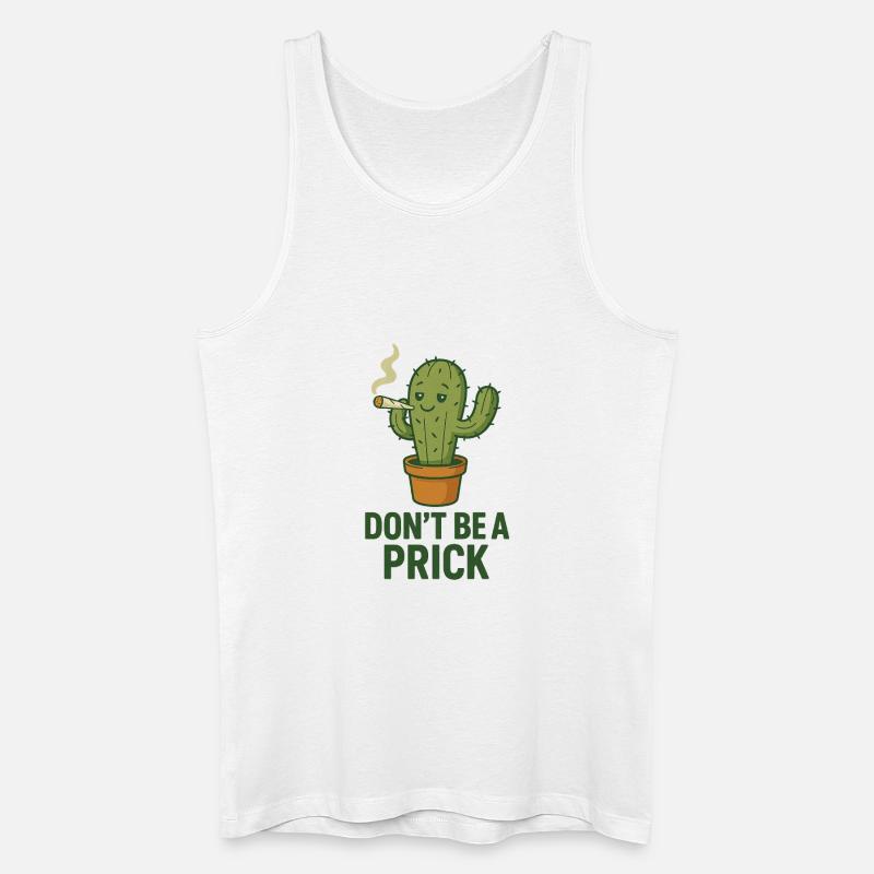 Kaktus mit Zigarre – Spruch - Männer Bio Tank Top - Weiß