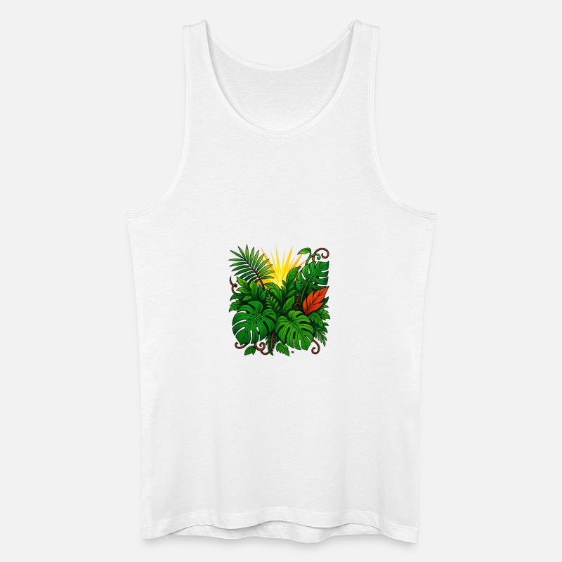 Sunbeam Jungle Burst - Männer Bio Tank Top - Weiß
