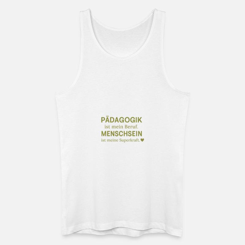 Pädagogik ist mein Beruf  - Männer Bio Tank Top - Weiß