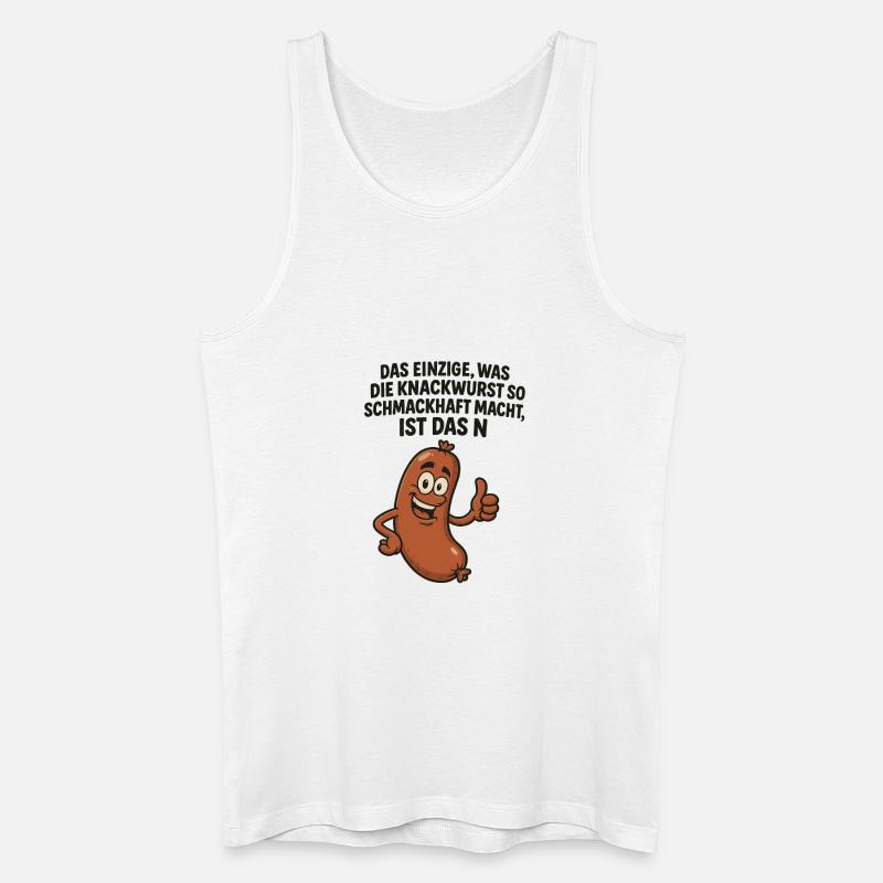 Knackwurst Lustiger Spruch - Männer Bio Tank Top - Weiß